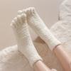 Mid Tube Five Toe Fleece Socks Winter Floor Socks Women Kawaii Five Toe Plush Socks  Winter