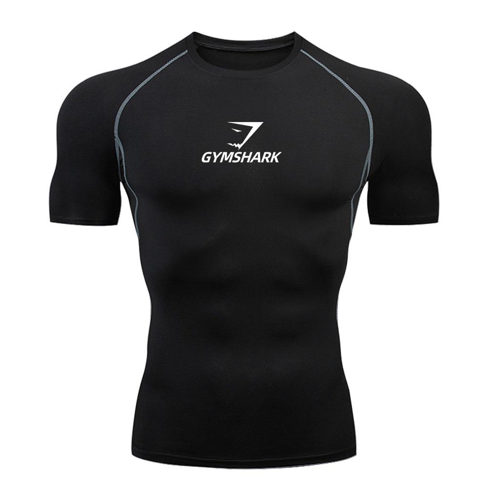 GYMSHARK Shark Short Sleeve Fitness T-shirt - Breathable, High Elasticity, Quick Dry.