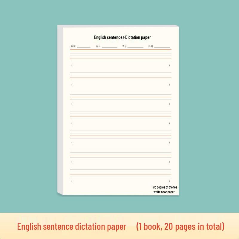 Tian Zi Ge Rutigt Kalligrafipraktikblock för Överspårning med Reservoarpenna