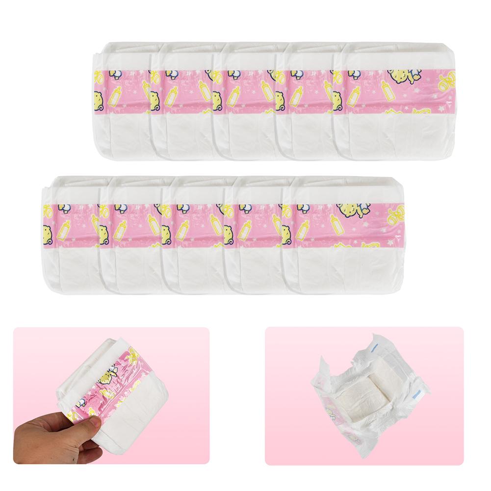 10Pcs Baby Dolls Diapers Pants Wear for 14-18 Inch Baby Dolls and Other Similar Dolls 43cm Baby Born Doll Underwear Doll Bibs