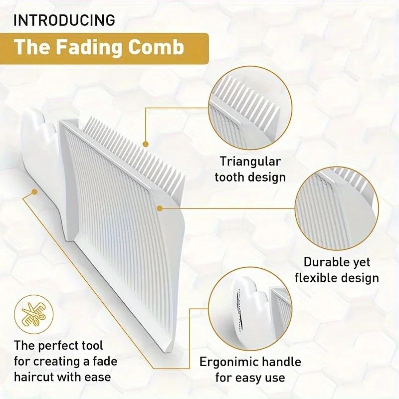 Barber Fade Combs Hair Cutting Positioning Comb Clipper Men Flat Top Hair Comb For Novice Professional Barber Salon Styling Tool