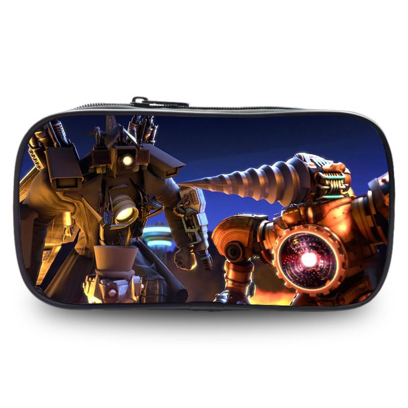 Trousse à crayons étudiante spacieuse Lotus Rouge Titan en polyester durable et multifonctionnelle