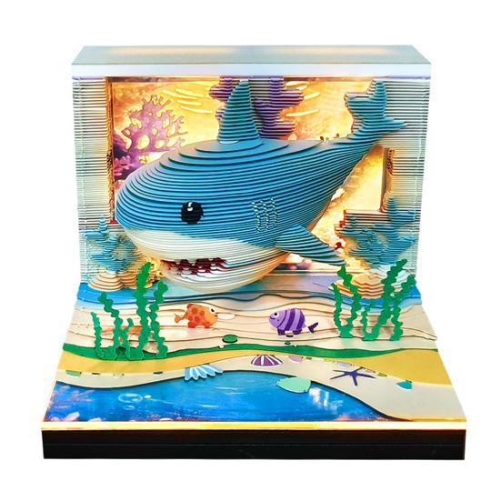 2026 Time Piece Calendar with LED Light 3D Dog Sticky Notes Tear Away Mini Desk Weekly Calendar Paper Craft Art Memo Pad Notepad Desktop Decoration