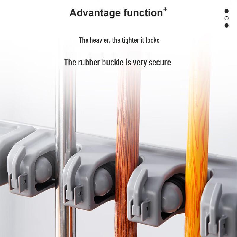 Stainless Steel Mop and Broom Organizer Rack