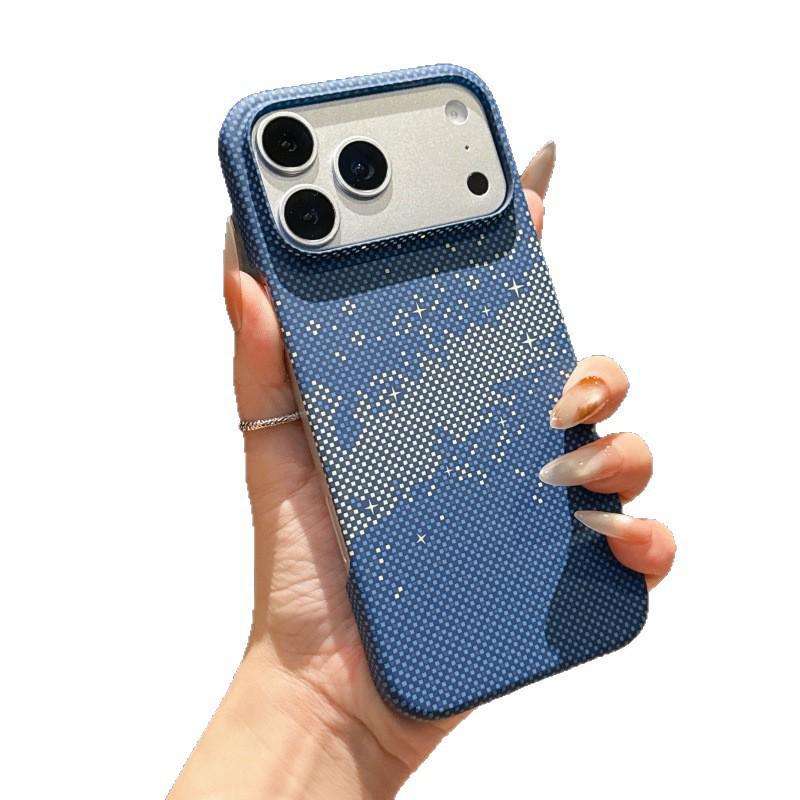 Kevlar Ultra-Thin iPhone 17 Case, Carbon Fiber Texture, Magnetic Charging, Drop-Proof Protection