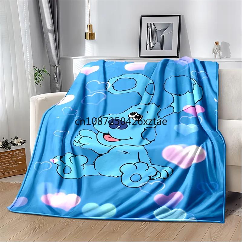 Blue’s Clues Blauer Hund Zeichentrick Decken, Weiche Warme Überwurfdecke, für Badezimmer Schlafzimmer Wohnzimmer Sofa Bett Auto, Geburtstagsgeschenk