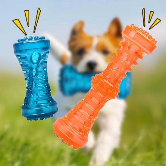 Dog Squeaky Toys Sound Interactive Chew Toy with 360° Thorny Texture for Teeth Cleaning