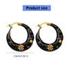 Vintage Enamel Drip Glaze Hoop Earrings Exquisite Ear Accessories Statement Jewelry for Party and Everyday Wear