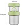 Transparent Breakfast Cup 2 Layer Oatmeal Cup Portable Food Storage Container  Office