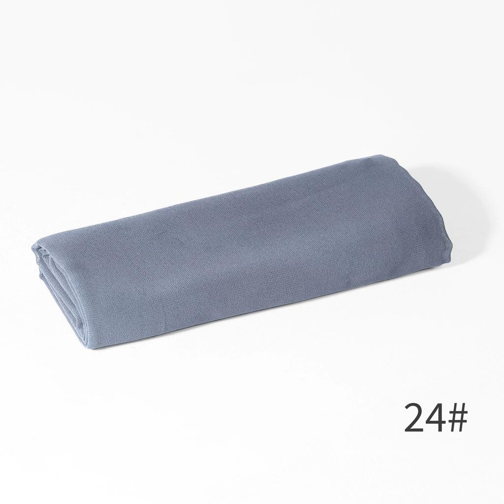 - New Monochrome Pearl Chiffon Bubble Towel Women'S Scarf Long Scarf Windproof And Sand-Proof Four-Season Scarf