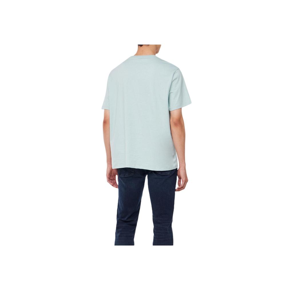 Calvin Klein Ss25 Letter Print Pattern Round Neck Short Sleeve T-Shirt Men T-Shirts Light-Blue 4RB862GPCT