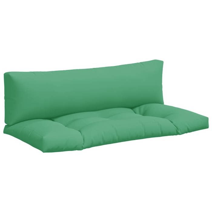 VidaXL Pallet Cushions Set of 2 Green Fabric 360927