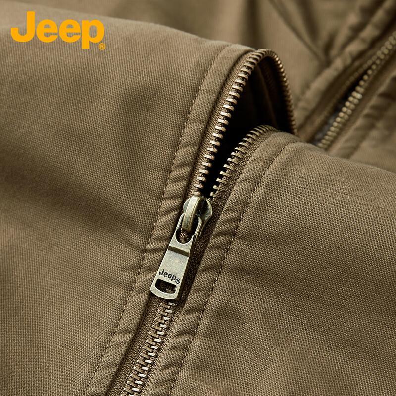 Jeep Men's Loose Fit Thickened Lapel Cotton Jacket
