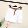 2026 Korean Style Women's Slimming Cotton Shorts with Buttoned Elastic Waist
