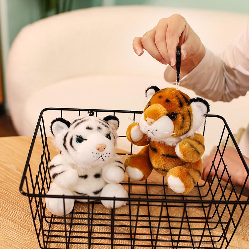Niedlich niedlich Haustier Gelenk Tiger Anhänger Plüschtier Puppe gelbe kleine Tigerpuppe Kinder Beschwichtigungspuppe