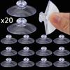 5/20 Stück Klare Saugnäpfe Starke Vakuum-Pilzkopf-Saugnäpfe Wandhaken Küche Bad Hochzeit Glas Dekor Haken 2/3/4/5cm