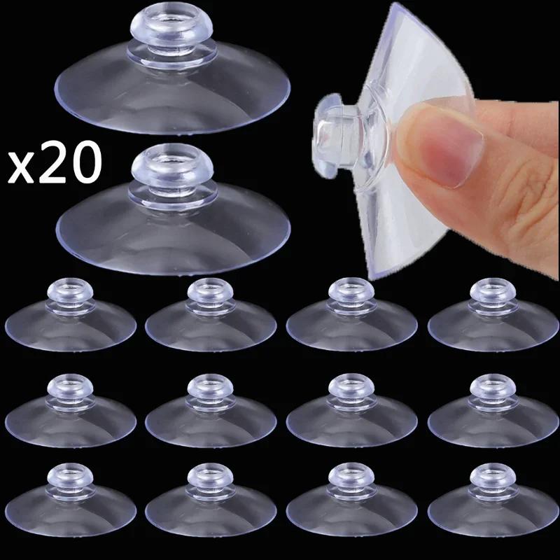 5/20 Stück Klare Saugnäpfe Starke Vakuum-Pilzkopf-Saugnäpfe Wandhaken Küche Bad Hochzeit Glas Dekor Haken 2/3/4/5cm