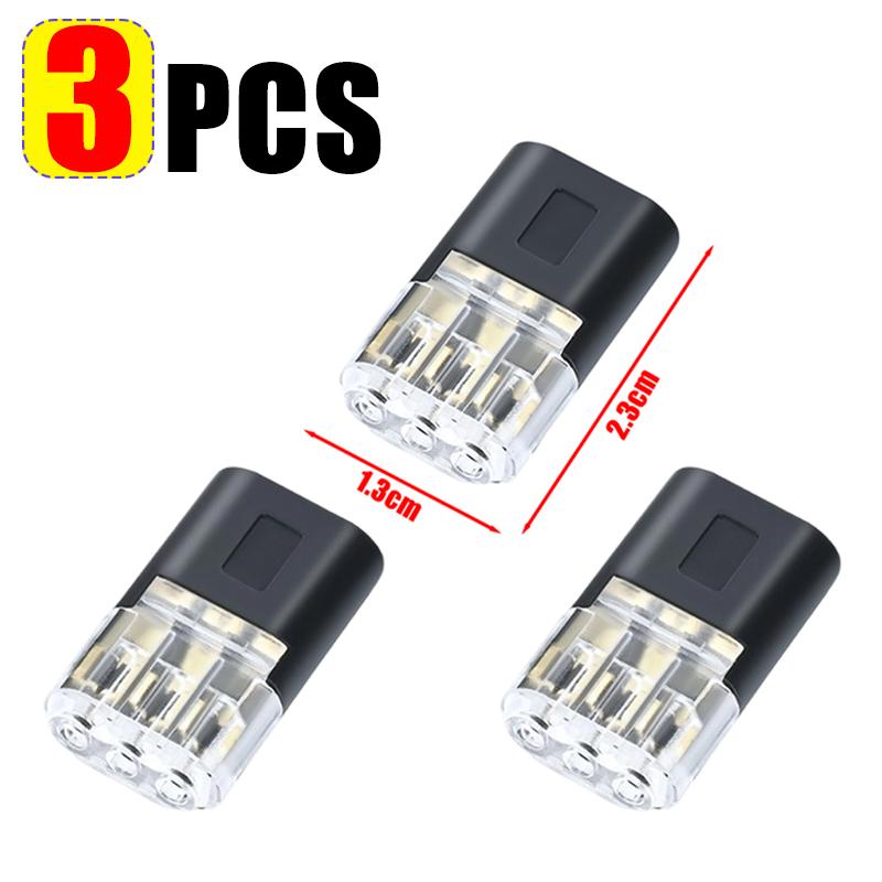 10/1pcs New Electrical Connector 3-Wire Interchangeable Quick Wire Connector Automotive Wire Cable Ribbon Terminal Connector