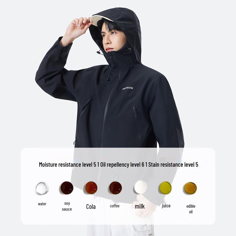 CAMEL Unisex Penguin Hooded Windproof Waterproof Outdoor Jacket M35BA31060