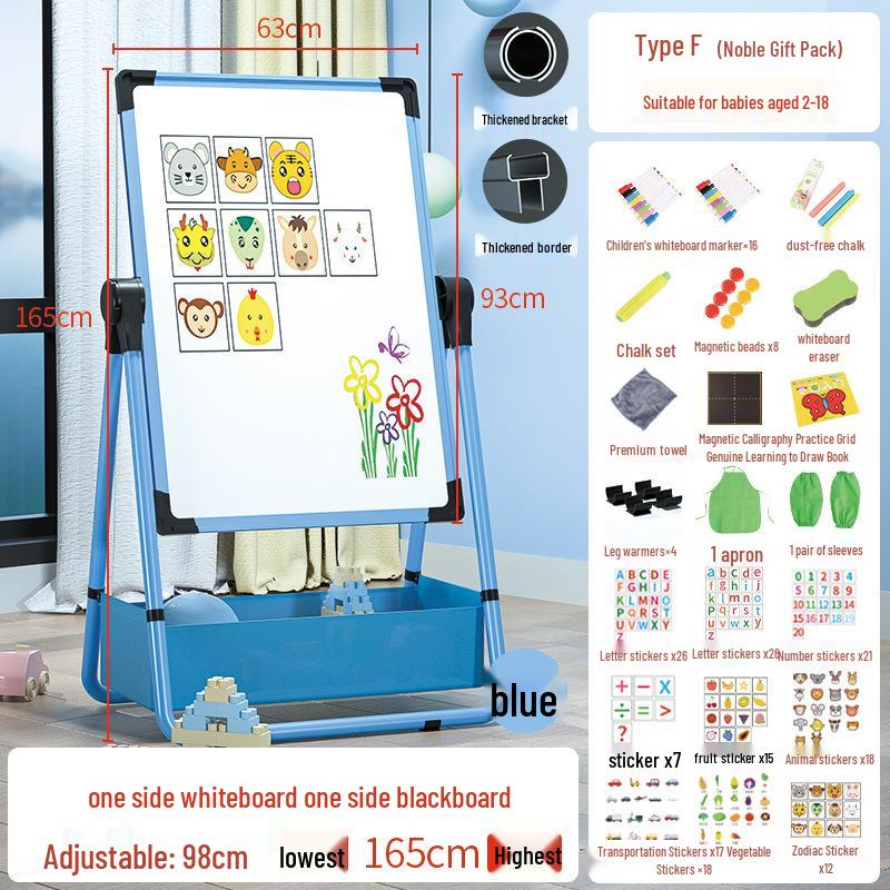 Foldable Double-Sided Magnetic Whiteboard with Mobile Stand for Home, Children's Teaching, and Conferences