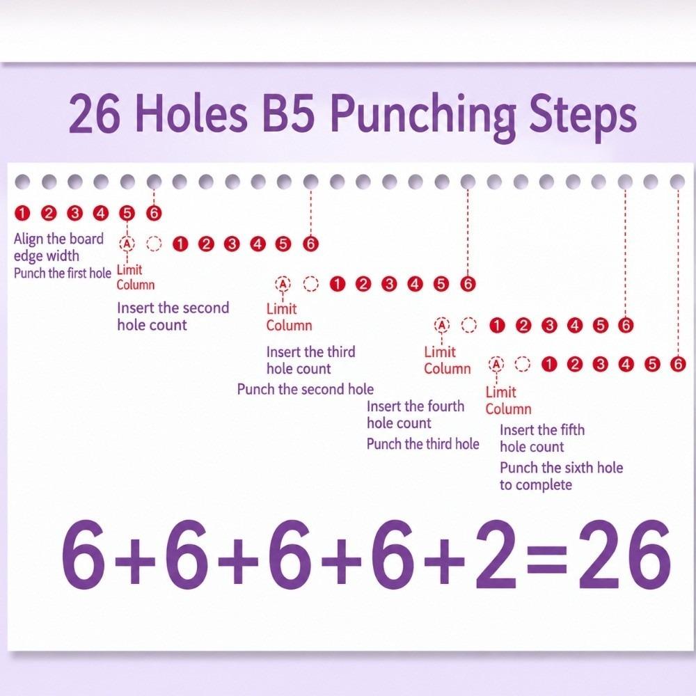 Multi Holes Loose Leaf Punch Portable Book Binding Tool Hole Punch Machine DIY Craft Project