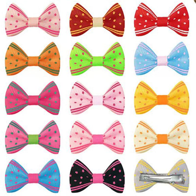 10/20Pcs Dot Pet Grooming Hair Clips Dog Cat Bows Hairpin Pet Girls Barrette for Small Dogs Supplies Pet Hair Grooming Acce
