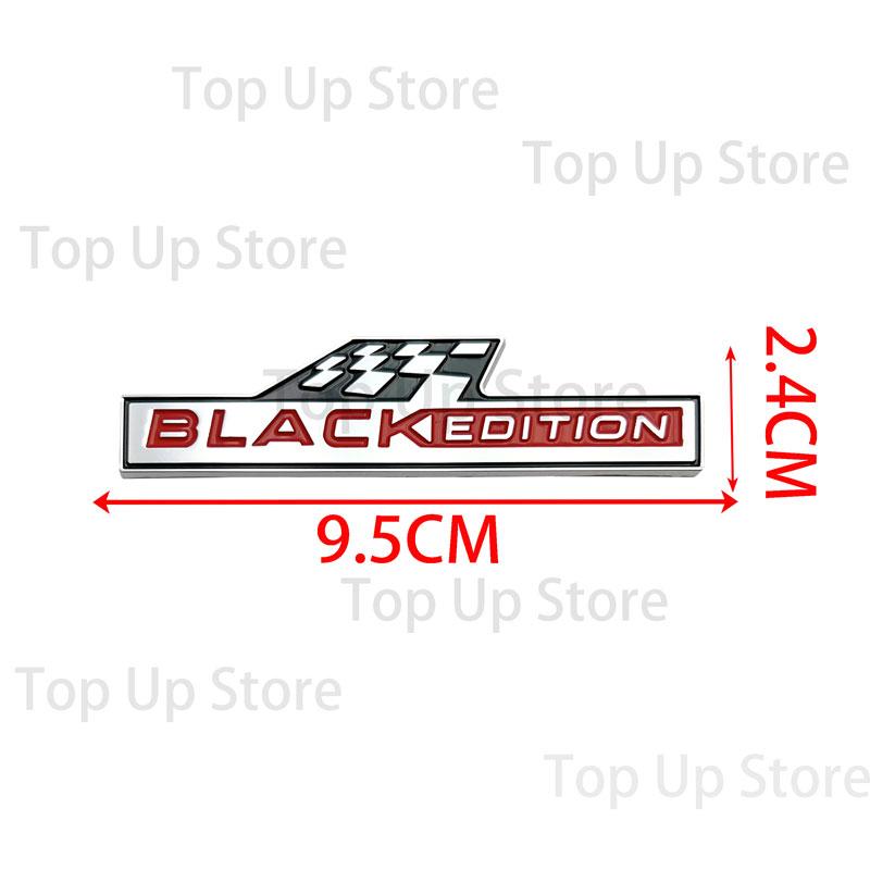 NEW Car Accessory 3D Metal Black Edition Car Emblem Rear Trunk Badge Fender Sticker Body Decal