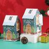 10Pcs Kraft Paper Christmas Gift Box Xmas Ornament Packaging Boxes New Candy Bags  New Year