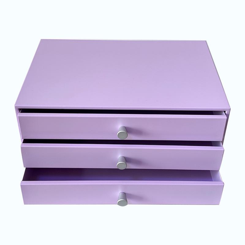Wrought Iron Multi-layer Desktop Storage Box with Drawers for Keys, Combs, and Cosmetics