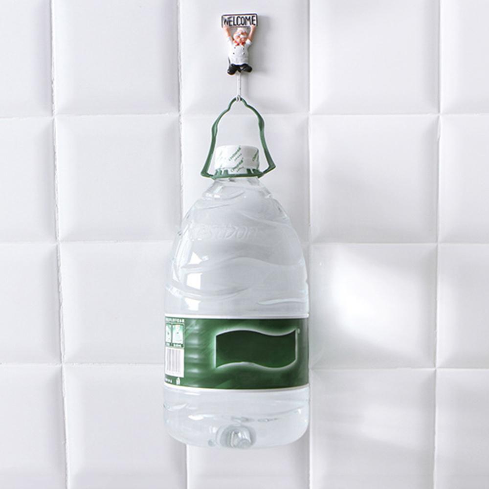 Cârlige de bucătărie cu desen animat, cârlige de depozitare autoadezive, suport de perete, suport pentru chei, cârlige impermeabile pentru baie, bucătărie