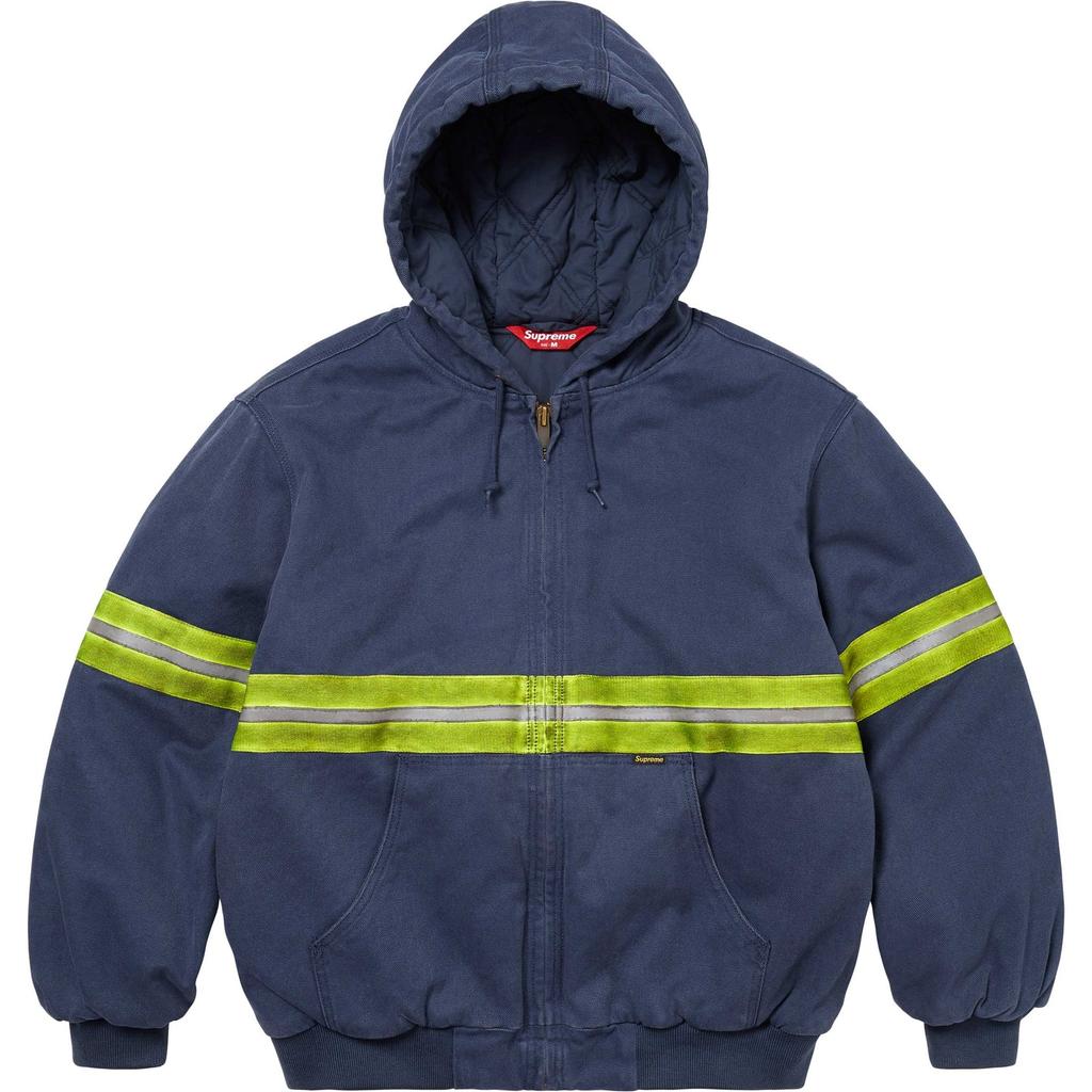 Supreme Reflective Stripe Hooded Work Jacket SUP-FW24-015