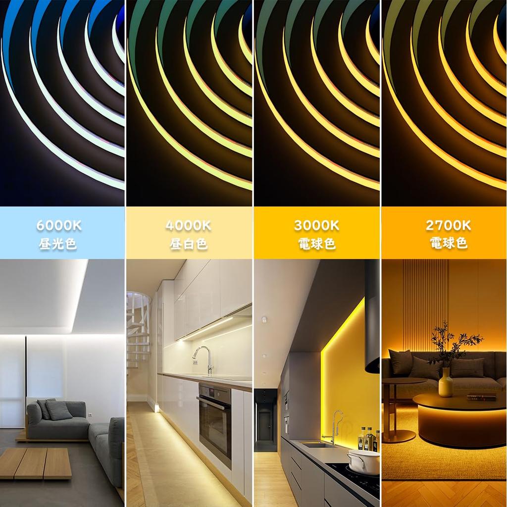 COB FCOB LED Strip High Density 528 Warm 10mm for Indoor Energy Class No Controller or Power Supply BTF-LIGHTING Light, Flexible, 5M, LEDs/m (2640