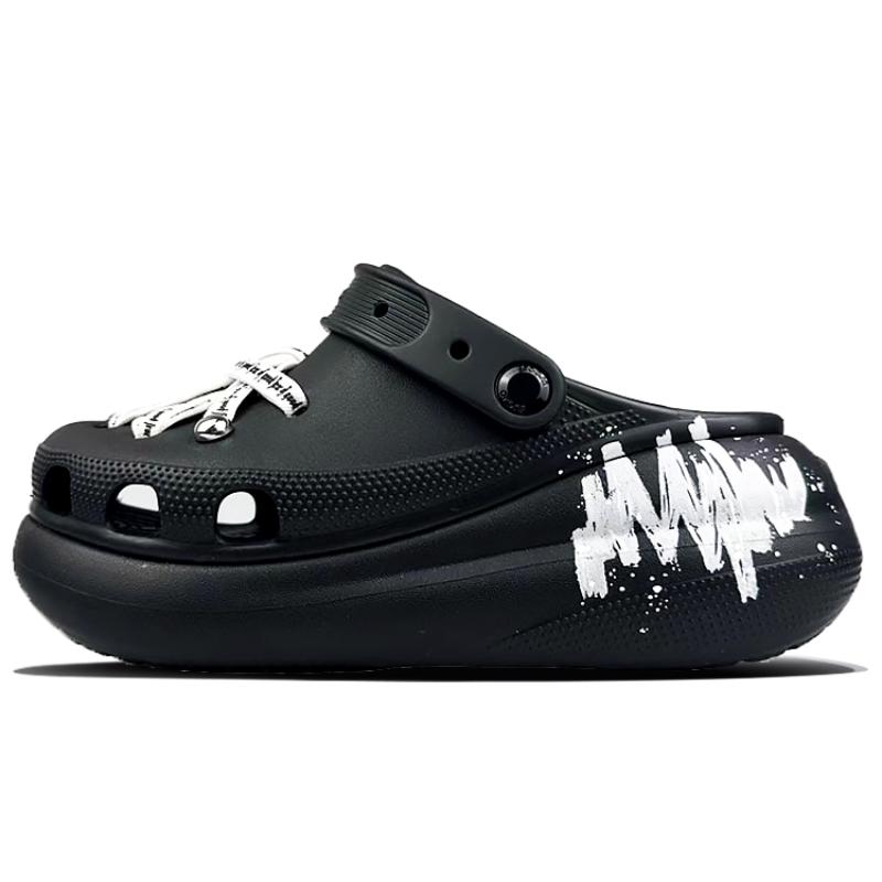 Crocs Crush Clog Pitch Genie Unlimited Players Clogs Unisex Black White