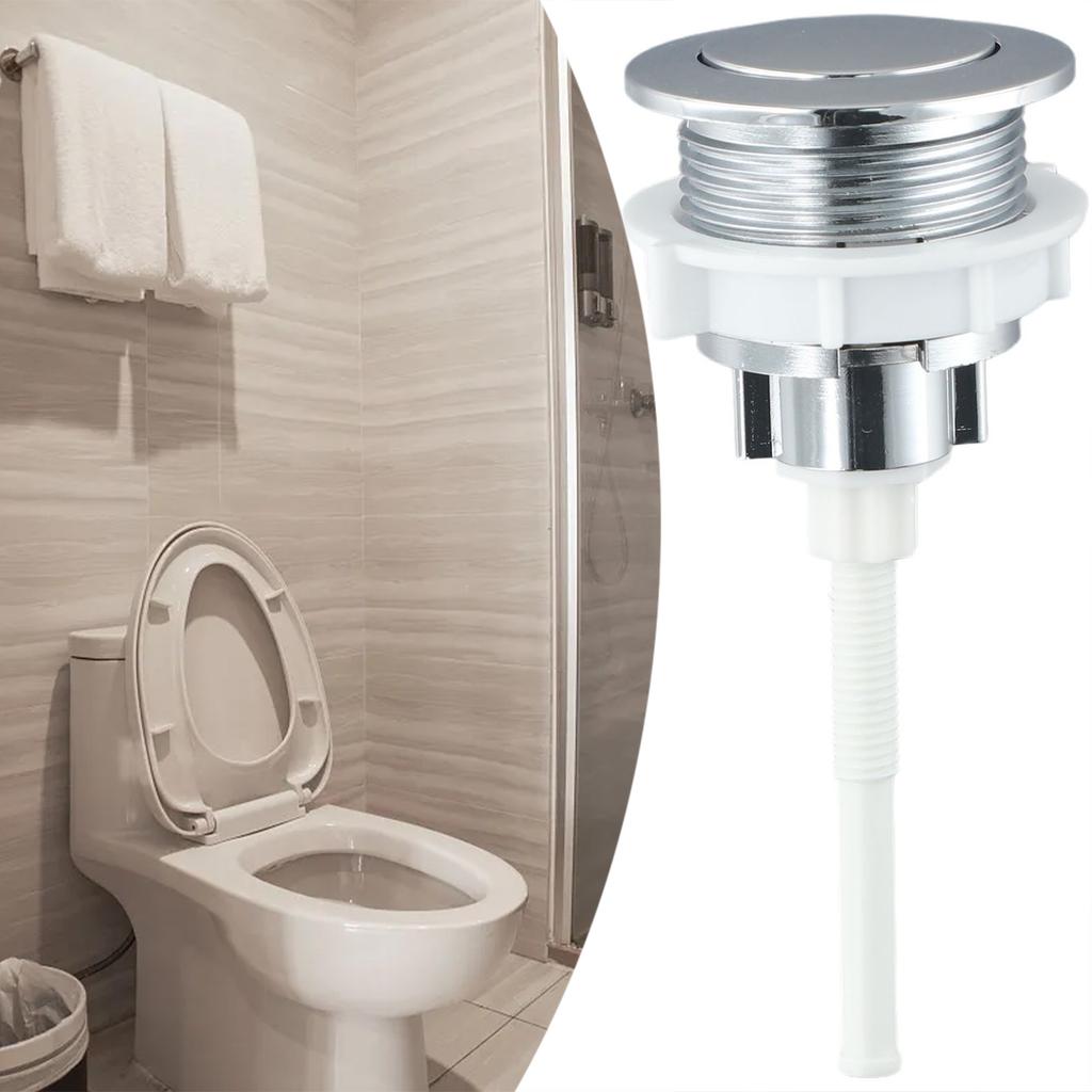 ~Toilet Tank Button~ Bathroom Toilet Push~ Button Single Flush Button ~Replacement Tank Push Switch~Water Saving Rod Accessories