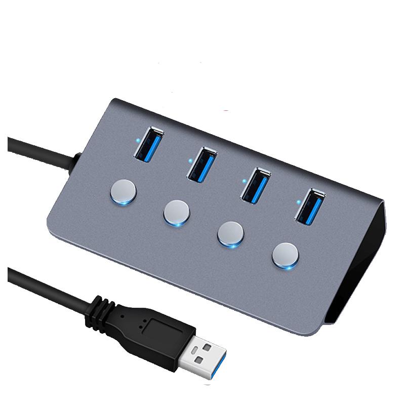 High-Speed USB 3.0 Hub with Individual Switches