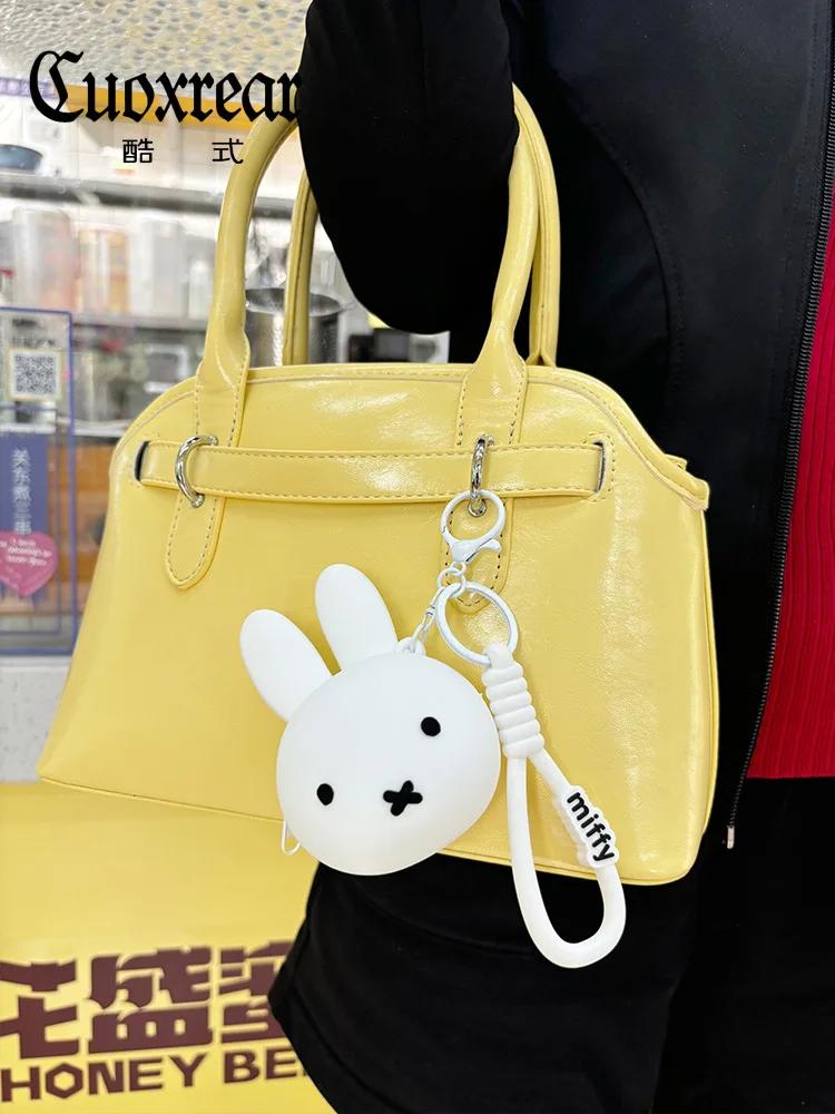 Kawaii Miffy Boris Silicone Coin Purse Cute Cartoon Mini Earphone Bag Pendant Coin Storage Bag Toy Gift for Gril