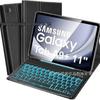 Suitable for Samsung A9 Plus Tablet: 11+ Bluetooth Keyboard with Backlit RGB and Leather Protective Case S789 10FE.