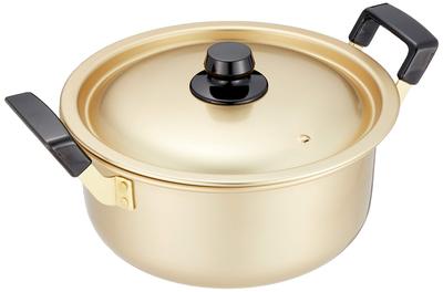 Hokuriku Aluminum Pot 20cm Gas Fire Lightweight Pure Oxalic Acid Full of Flavor Made In Japan Two-Handed [For Only]