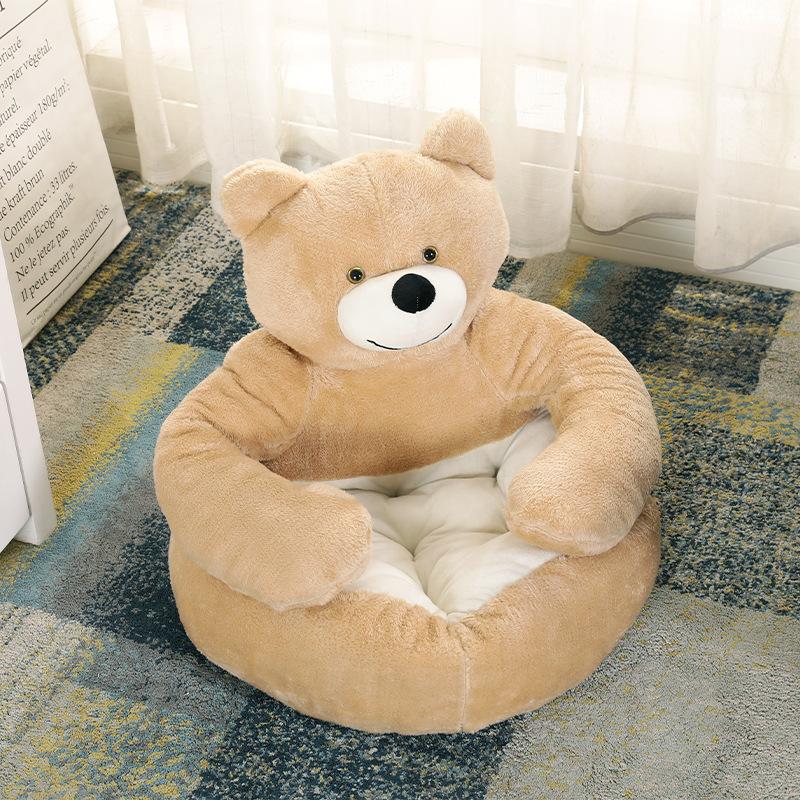 Teddybär Donut Hundebett Haustier Katze Bequeme, flauschige, warme Bettnestmatratze
