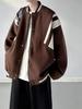 Men's Retro Color-Block Baseball Jacket - Spring/Fall High-Street Style, Cool Hipster Flight Jacket for Couples