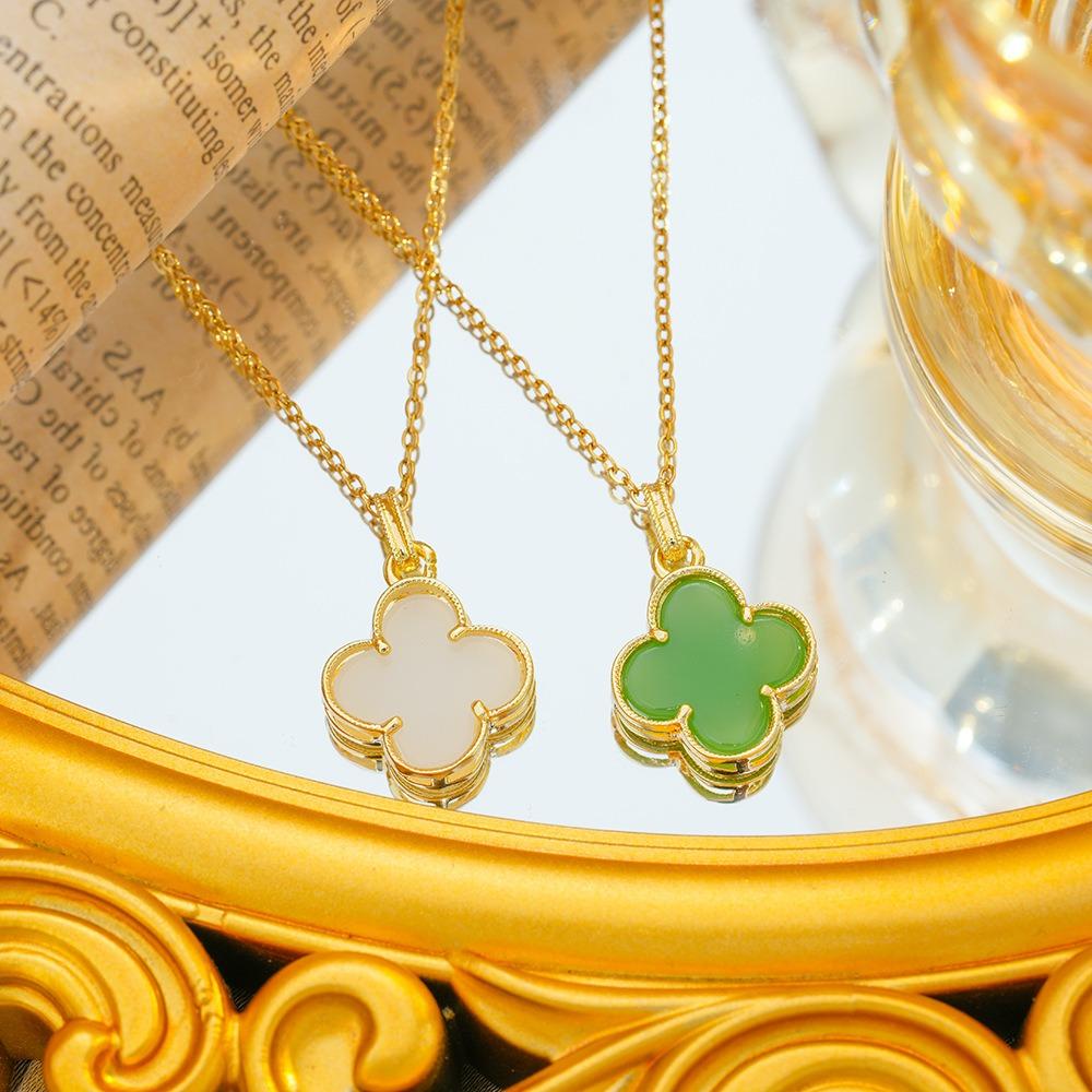 Titanium Steel Fashion Four-leaf Clover New Design Necklace High-grade Luxury Ladies Bracelet