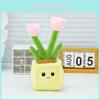 Lifelike Plush Sunflower And Peony Flower Pot Plant Soft Toy Gift For Girls