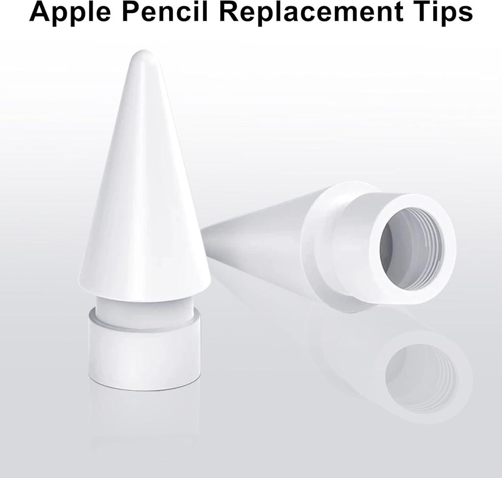 Vârfuri de schimb pentru Apple Pencil generația a 2-a și a 1-a - Pachet de 6 - Vârfuri pentru creion compatibile USB-C - Precise pentru o experiență îmbunătățită de scriere și desen