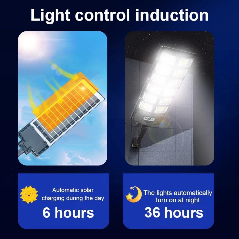 30000LM 10000mAh Solar Led Light Outdoor Powerful Outdoor Solar Lamp Remote Control Waterproof Flood Light Exterior Wall Lamp