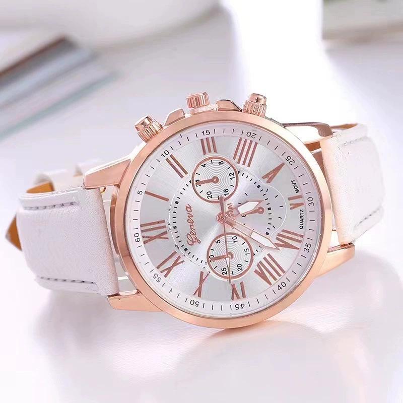 Damenuhren Marke Sportstil Mode Damenuhr Lederuhr Herren Mädchen Damen Quarz Armbanduhren Montre Femme