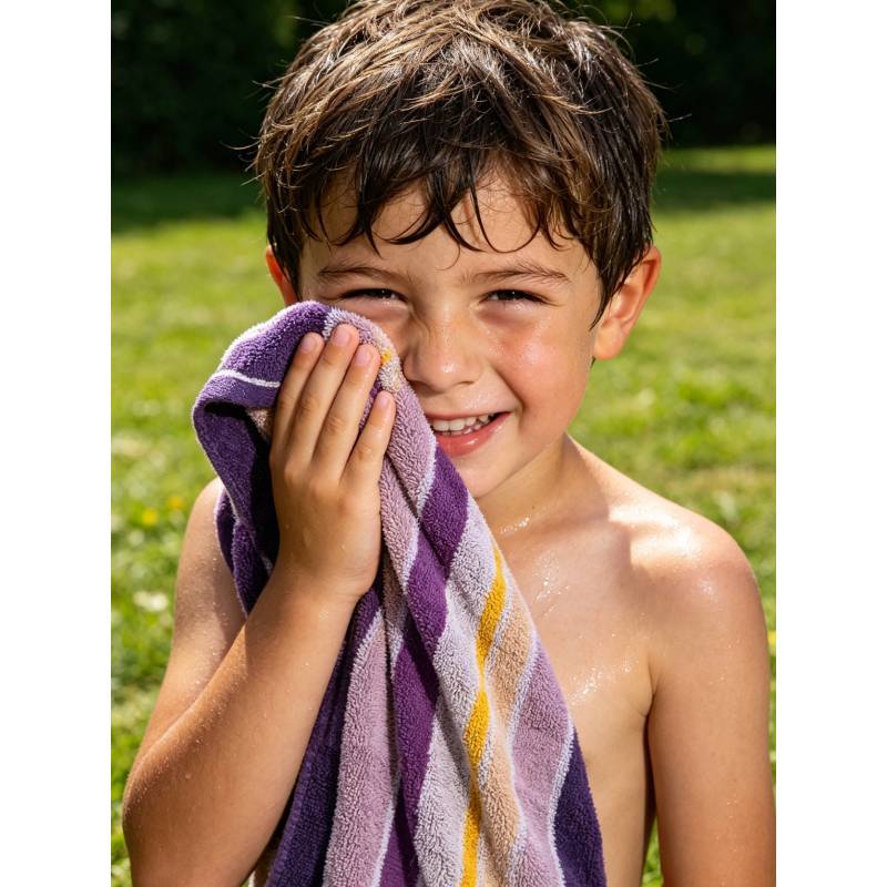 Cotton Striped Face Towel With Absorbent Thickened Fabric For Home Use Adults