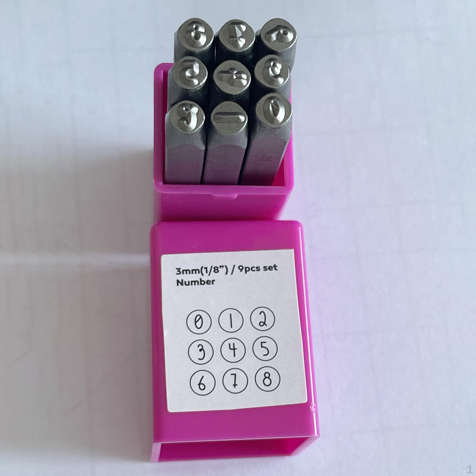 

Набор для штамповки металла 3 мм, профессиональные легкие прочные стальные штампы Portale для изготовления ювелирных изделий Pink Numbers