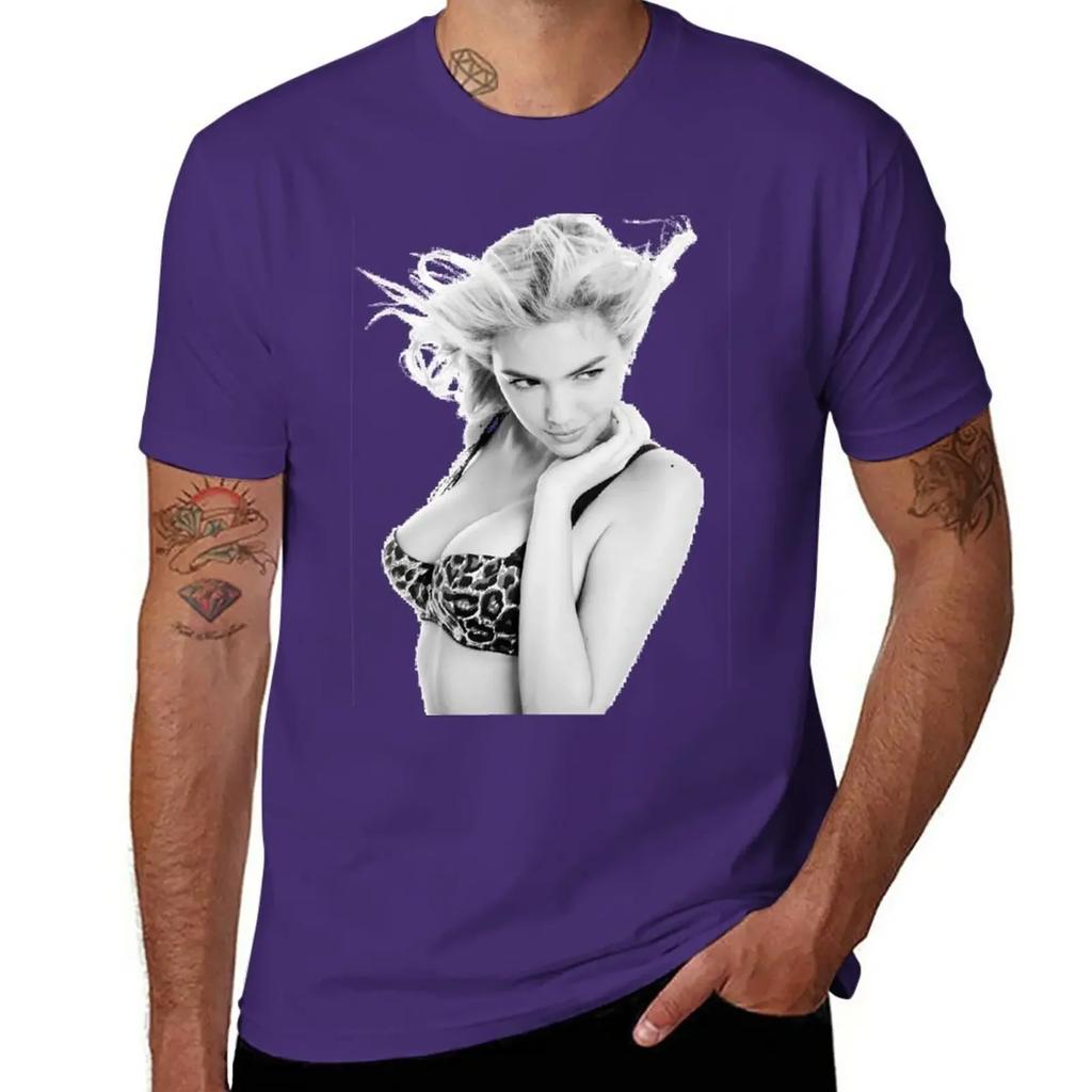 KATE B&W T-Shirt Plain Customizeds Mens Graphic T-shirts Hip Hop