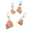 Lovely Capybara Keychain Adorable Cartoon Designed Key Holder Hanging Ornament for Bag Charm or Car Decoration