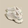 Dad's Shoes, Thick Soled Spring and Autumn Sports Shoes, Drip Molded Mesh Surface, Casual White Shoes for Women